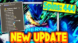 Heroes World NEW UPDATE VIGILANTI  RAID NEW CODESAWAKENING QUIRKAWAKENING RAID amp MORE Roblox [upl. by Anawyt]