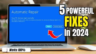 5 Powerful FIX quotAutomatic Repair Loopquot Startup Repair Couldn’t Repair Your PC in Windows 1011 [upl. by Behre]