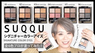 SUQQUシグニチャーカラーアイズ 全色プロが塗ってみた！ [upl. by Tengdin]