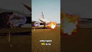 Concorde accident in Paris in 3D Animation 3danimation airplaneaccidents history [upl. by Ellenahc]