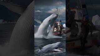 Ocean Justice Whales Destroy Fishermens Boat seaanimal animals polarpaws ai tshorts whale [upl. by Beedon]