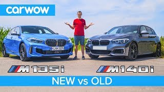 New BMW M135i vs old M140i 1 Series review  060mph rolling race amp brake test [upl. by Eelahc]