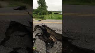 Monkton Road Washout  July 11 2024 [upl. by Llecram518]