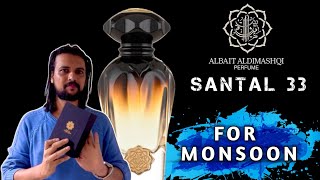 ALBAIT ALDIMASHQI SANTAL 33 PERFUME FULL REVIEW HINDI  LE LABO SANTAL 33 TWIST [upl. by Gerdeen519]