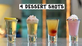 Four Dessert Shots  Tipsy Bartender [upl. by Eniahs]