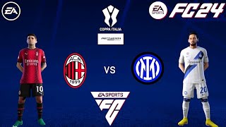 FC 24  Ac Milan vs Inter  Coppa Italia  Ft Ogiroud Ft LMartenze Realistic Graphic gameplay [upl. by Luann]