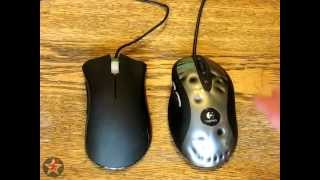 Logitech MX518 VS Razer DeathAdder Gaming Mouse Review [upl. by Jane250]