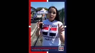 Cape Independence Party Candidate Carla LourensFerreira at Voter Registration Ward 8 Brackenfell [upl. by Gail]