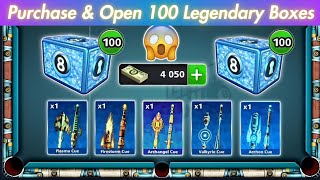 Opening 100 Legendary Boxes While Having All Legendary Cues Already in 8 Ball Pool [upl. by Bradlee]