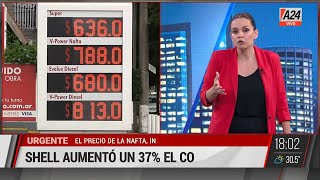 🔴 El precio de la nafta inflamable Shell aumentó un 37 el combustible [upl. by Ariem]