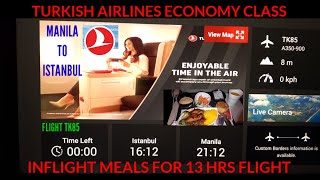 Turkish Airlines  Economy Class Inflight Meals For 13hrs Flight TK85 Manila to Istanbul  Reviews [upl. by Wichman]