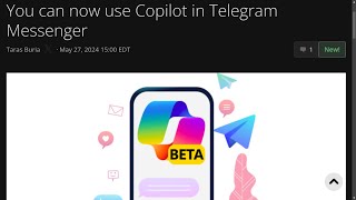 You can now use Copilot in Telegram Messenger [upl. by Ailee852]