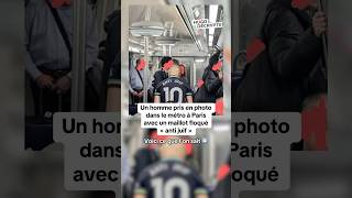 Un homme pris en photo dans le métro avec un maillot floqué « anti juif » une enquête ouverte [upl. by Allehcim704]