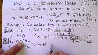 Calculate the Molar Mass formula weight of a chemical formula from the periodic table [upl. by Royall153]