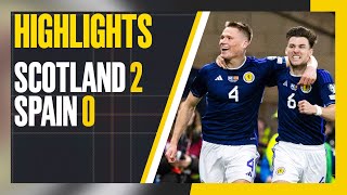 Scotland 20 Spain  McTominay Scores Twice to Stun Spain  Euro 2024 Qualifier Highlights [upl. by Dlareme276]