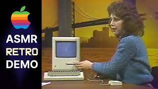 Unintentional ASMR 💾 Relaxing Retro Macintosh Demonstration 1984 [upl. by Ennirroc]