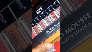 LoveEearth Liquid Mousse Matte Lipstick 9Shadesreview loveearthlipstick viral shorts ytshorts [upl. by Naehs]