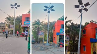 9MTR SOLAR HIGH MAST SOLAR LIGHT INSTALLATION solar light streetlight solarlight solarsystem [upl. by Rein]