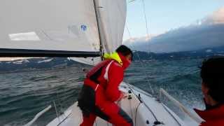 J 70  Genacker Action  Speed 20 Knots  Lake of Constance  Bodensee  Sailing [upl. by Ahtan]