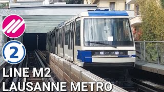 4K Cab Ride 🇨🇭 Line 2 of Lausanne Metro from Ouchy to Lausanne Gare 2023 [upl. by Concettina]