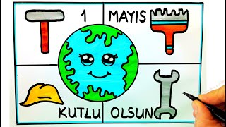 1 MAYIS İŞÇİ BAYRAMI RESMİ ÇİZİMİ  İŞÇİ BAYRAMI İLE İLGİLİ RESİM ÇİZİMİ  WORLD LABOR DAY DRAWING [upl. by Alel]