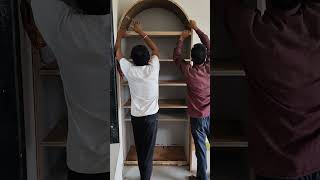 Study Table round shape making carpentry youtubeshorts furniture [upl. by Obed]