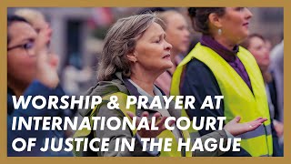 ISRAEL PRAYER in The Hague · International Court of Justice · Presence Worship on the Streets [upl. by Nahshon209]