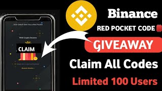 Claim 15 BNB  Binance Red Packet Code Today  red racket code in binance today 2024  red packet [upl. by Dabney]