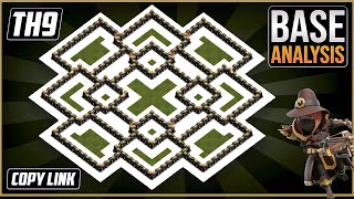 THE BEST TH9 HYBRIDTROPHY Base 2024  Town Hall 9 TH9 Hybrid Base Design – Clash of Clans [upl. by Orgel]