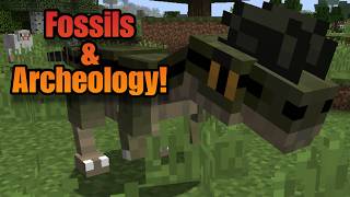 Minecraft Fossils amp Archeology Mod  DILOPHOSAURUS [upl. by Middlesworth]