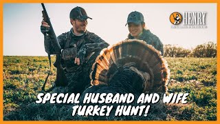 Henry Single Shot Shotgun  Husband amp Wife Turkey Hunt [upl. by Ahsikym353]