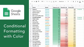 Conditional Formatting with Color Scale using Google Sheets [upl. by Nilek]