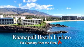 Kaanapali BEACH Maui  Reopening after the LAHAINA FIRE 🔥 [upl. by Ardnahs995]