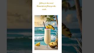 Pina Colada haiku poetry relaxing tropicaldrinks [upl. by Crompton]