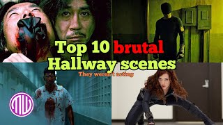 BRUTAL Top 10 Hallway Fight scenes Of All Time [upl. by Signe257]