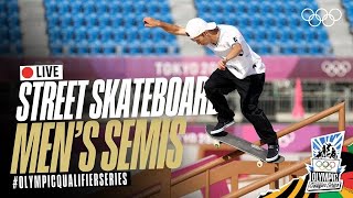 🔴 LIVE Skateboarding Mens Semifinal  OlympicQualifierSeries [upl. by Trebor]