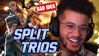 Jordan Fisher Gets Trolled By Riot TRIOS on SPLIT  Valorant [upl. by Attah]