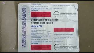 Vibite M 500 Tablet  Vildagliptin and Metformin Hydrochloride Tablets uses  Vibite M 500mg Tablet [upl. by Bathesda]