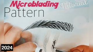 HOW TO EASY MICROBLADING MICROSHADING PATTERNS FOR LONGEVITY tutorial brows microblading [upl. by Atsirhc716]