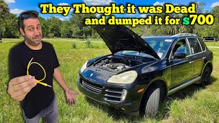 I Bought a Dead Porsche SUV for 700 and Fixed it with a Wire [upl. by Opiuuk477]