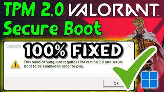 FIX TPM 20 Valorant Error 🛠️ Vanguard Valorant Windows 11 TPM Easy Steps [upl. by Alimhaj]