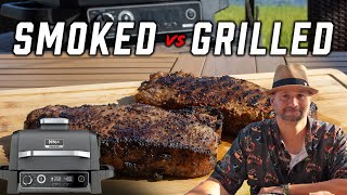 Reverse Seared Smoked Steak vs Grilled Steak on the Ninja Woodfire Grill [upl. by Attwood]