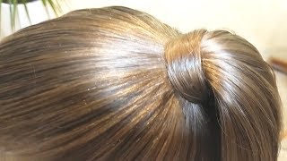 Easy Ponytail Hairstyle  1 Minute Ponytail  Ponytail Hairstyle with Hair Wrapped Around Hair Band [upl. by Pinzler674]