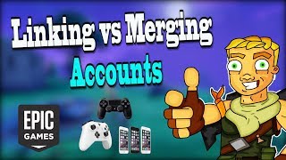 Difference Between Linking and Merging Fortnite Accounts XBOX PC PS4 IOS SWITCH ANDROID [upl. by Morey]