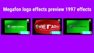 megafon logo effects preview 1997 effects [upl. by Aerdnu]