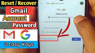 How to Reset or Recover Gmail Account Password if Forgotten 2024 [upl. by Esinereb]