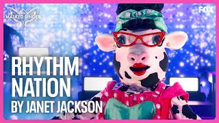 Cow Performs quotRhythm Nationquot by Janet Jackson  Season 10  The Masked Singer [upl. by Richia]