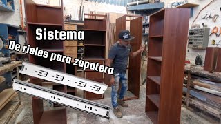 ¿como hacer un sistema para zapatera corredizacarpintero [upl. by Dleifrag]