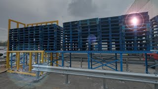 PJP Conveyors  Pallet Gravity Roller Outfeed Conveyor [upl. by Dotti]