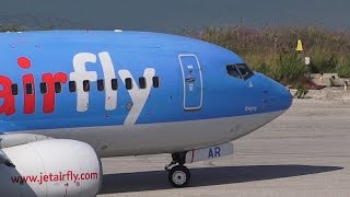 OOJAR Jetairfly Boeing 7377K5WL TAKE OFF BACKTRACK at Airport Corfu CFU FULL HD [upl. by Unders]